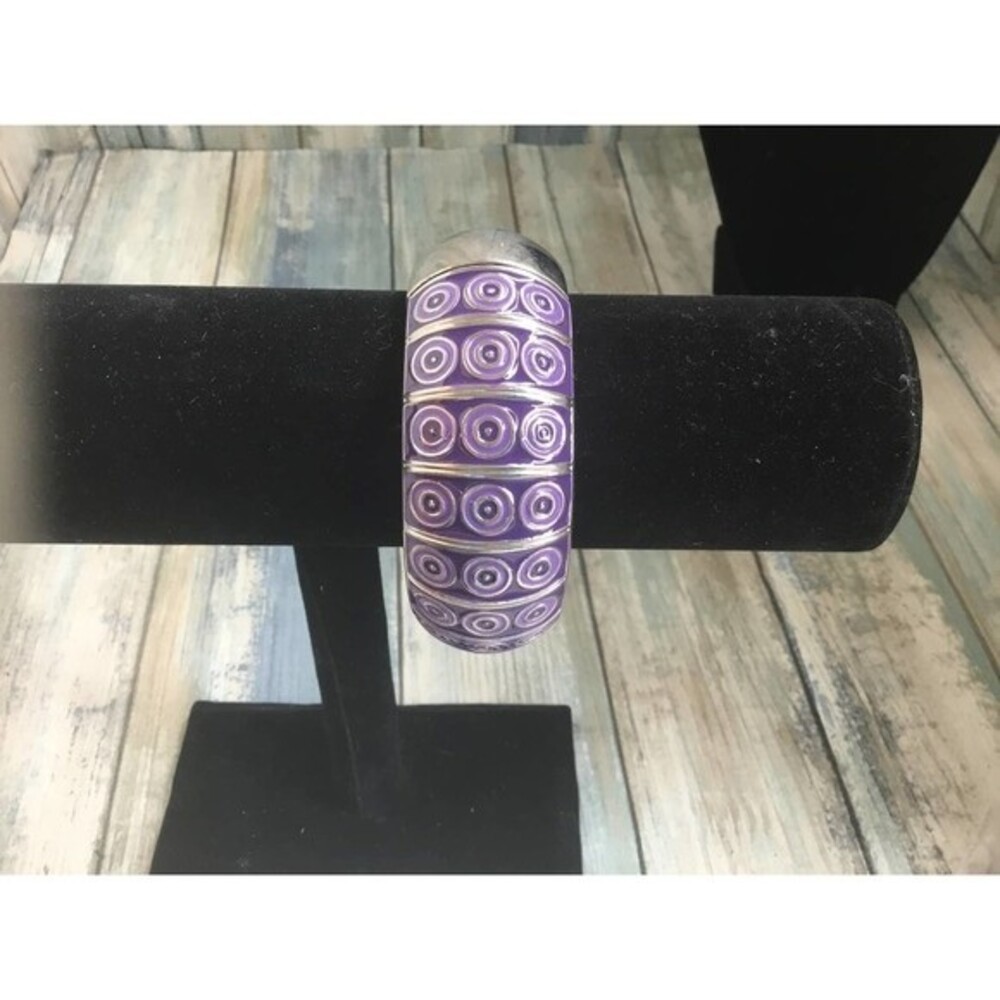 Purple Hinged Cuff Bracelet